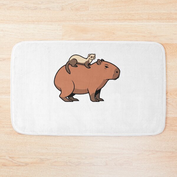 Item preview, Cute Capybara and Ferret Animal Friendship designed and sold by k3rstman1.