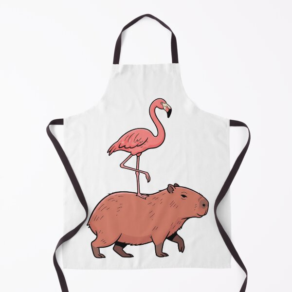 Item preview, Pink Flamingo Riding Capybara Cute Animal Duo designed and sold by k3rstman1.