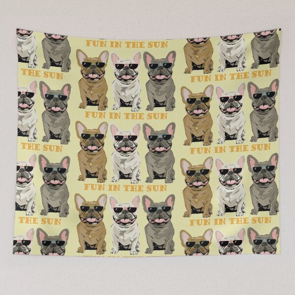 Item preview, Fun in the Sun French Bulldogs designed and sold by Mountain-Point.
