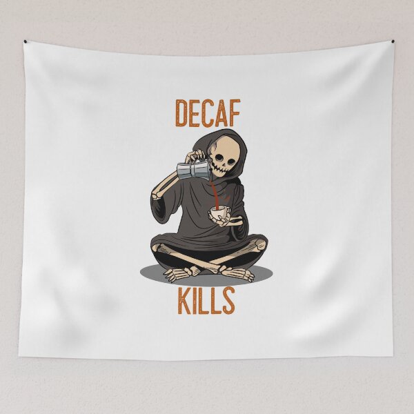 Item preview, Decaf Kills Funny Coffee Shirt designed and sold by spencestees.