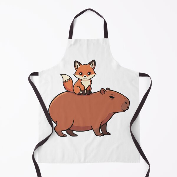 Item preview, Cute Capybara and Fox Kit Cartoon designed and sold by k3rstman1.