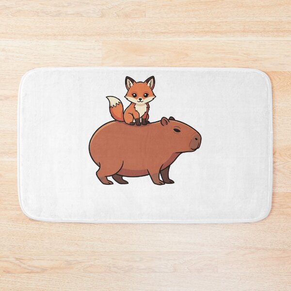 Item preview, Cute Capybara and Fox Kit Cartoon designed and sold by k3rstman1.