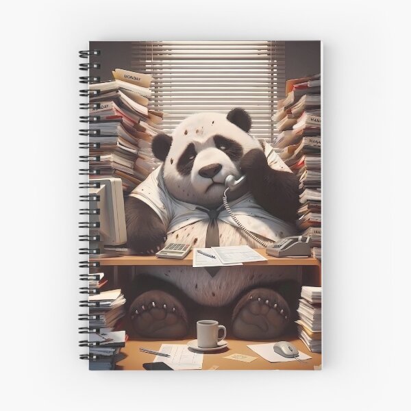 Item preview, Overworked Panda: Monday Morning Office Chaos designed and sold by NUTMA Design.