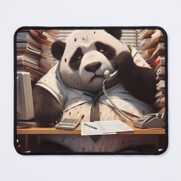 Item preview, Overworked Panda: Monday Morning Office Chaos designed and sold by NUTMA Design.