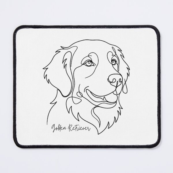 Item preview, Minimalist Golden Retriever Dog Line Art Portrait designed and sold by ZoesPlace.
