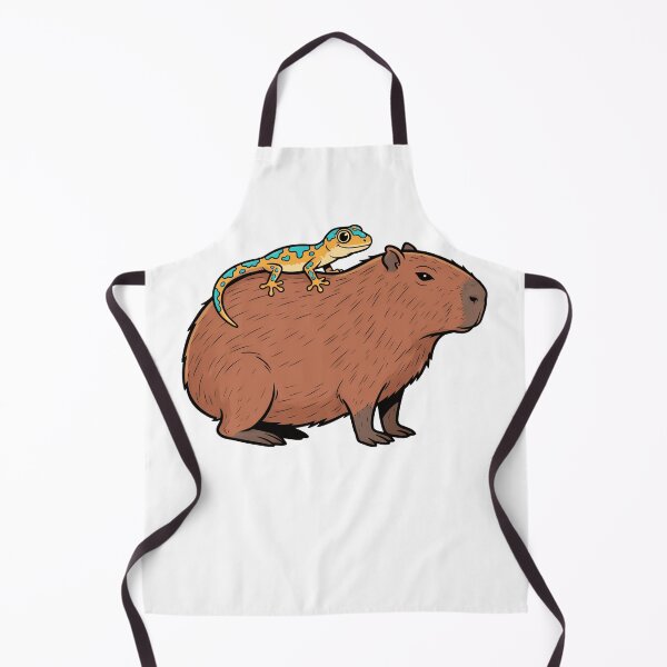 Item preview, Cute Capybara and Gecko Animal Friendship Illustration designed and sold by k3rstman1.
