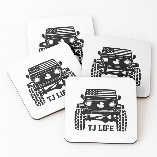 Item preview, Wrangler TJ Life 4x4 Off-Road - USA Flag & Duck Black designed and sold by Off-Road-Zone.
