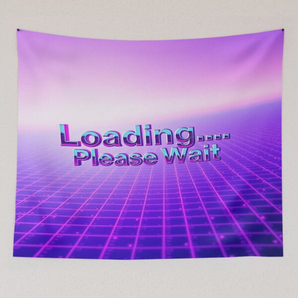 Item preview, Loading Please Wait – Y2K Retro Chrome Vaporwave Tee Design designed and sold by CMdigit.