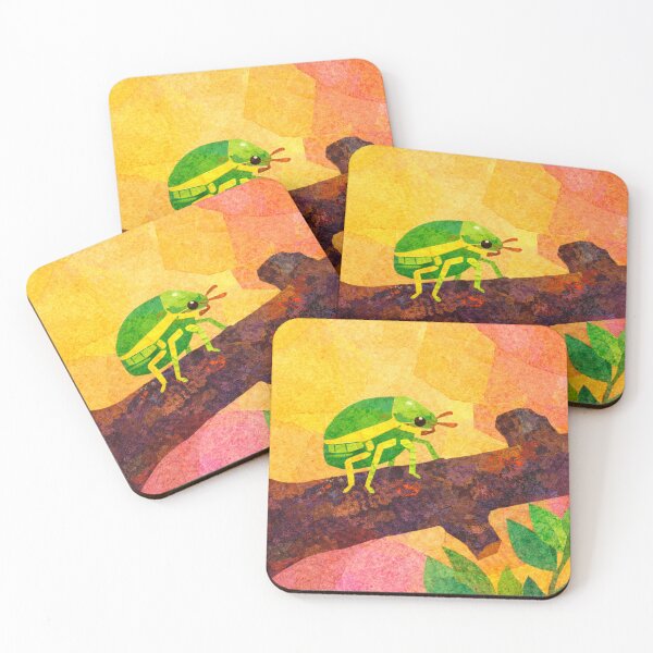 Item preview, Green Beetle, Collage – Colorful Children’s Illustration designed and sold by SWSandraWechner.