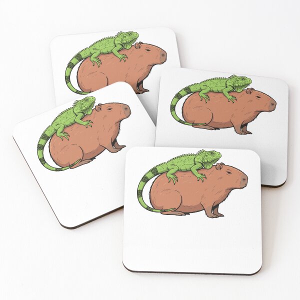 Item preview, Capybara with Green Iguana Riding on Back designed and sold by k3rstman1.