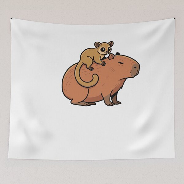 Item preview, Cute Capybara and Kinkajou Cartoon Animal Friends designed and sold by k3rstman1.