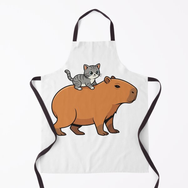 Item preview, Cute Capybara and Grey Tabby Kitten Friendship designed and sold by k3rstman1.