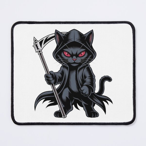 Item preview, Halloween Black Cat Grim Reaper designed and sold by QuiteOrbit.