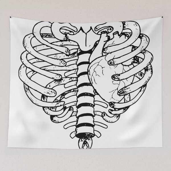 Item preview, Rib Heart Black designed and sold by ClusterJunk.