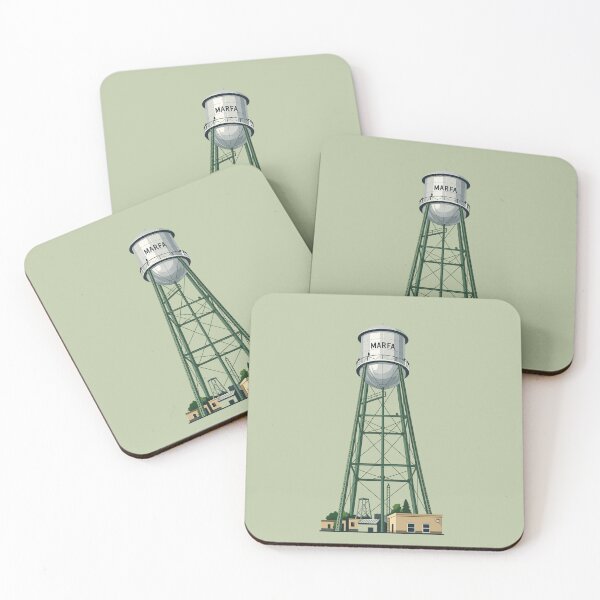 Item preview, Marfa Texas Water Tower Illustration – Minimalist Desert Landmark Art designed and sold by SimplyJasper.