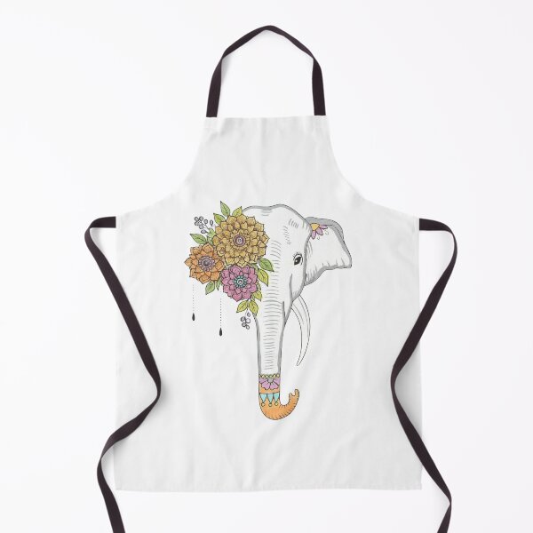 Item preview, “Floral Elephant Head – Soft Pastel Boho Design” designed and sold by ArveeStudio.