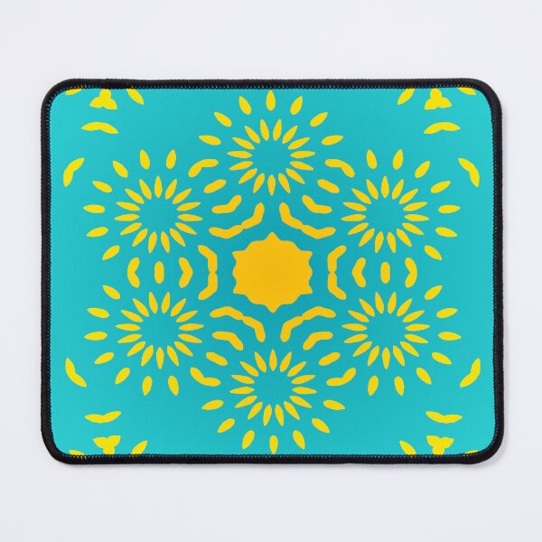 Item preview, Mediterranean Tile in Gold & Teal designed and sold by HHHeirlooms.