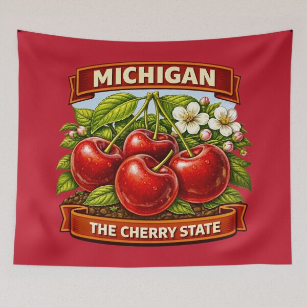 Item preview, Michigan - The USA Cherry State designed and sold by Myra365Art.