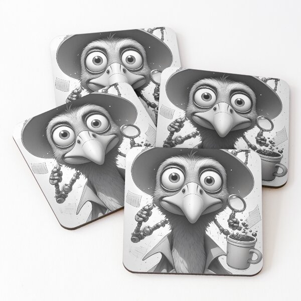 Item preview, Cyborg Emu Detective - Clumsy Agent Chaos designed and sold by NUTMA Design.