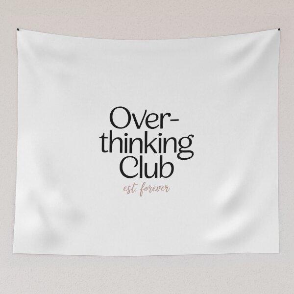 Item preview, Overthinking Club Shirt, Introvert Humor Tee, Mental Health Aesthetic brafdesign designed and sold by Brafdesign.