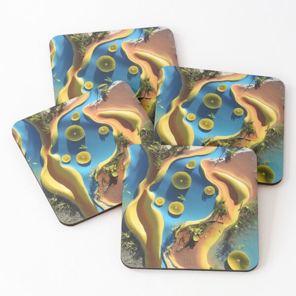 Item preview, Melting Oasis – Surreal Heatwave Landscape Inspired by Extreme Florida Heat designed and sold by Mirgonhood.