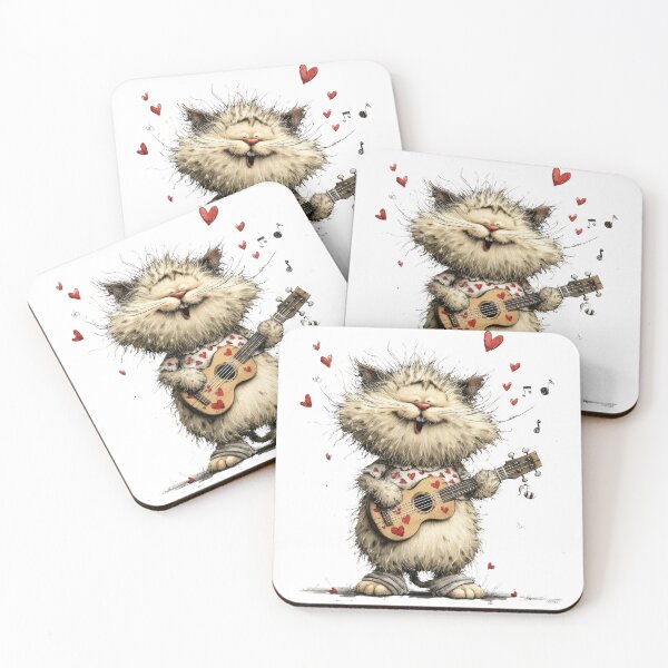 Item preview, Cute Cat on guitar! designed and sold by fribabywonder.