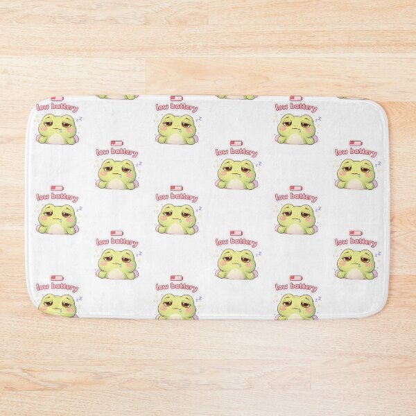 Item preview, Kawaii Frog “Low Battery” | Cute Frog Tired Sticker designed and sold by AidaAviles.
