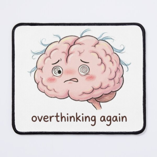 Item preview, Funny Overthinking Brain – Overthinking Again – Relatable Anxiety Humor Sticker designed and sold by CMdigit.