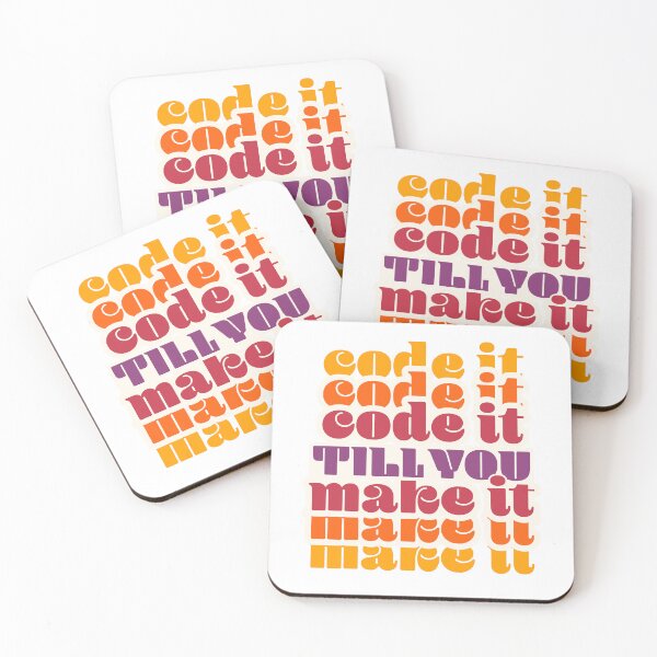 Item preview, Code It Till You Make It Retro Tech Quote designed and sold by Amazing-Gadgets.