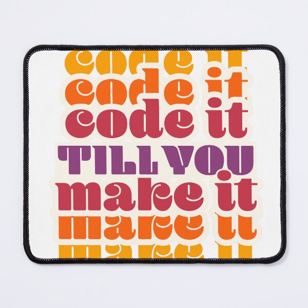 Item preview, Code It Till You Make It Retro Tech Quote designed and sold by Amazing-Gadgets.
