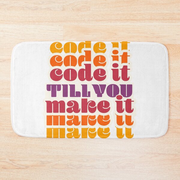 Item preview, Code It Till You Make It Retro Tech Quote designed and sold by Amazing-Gadgets.