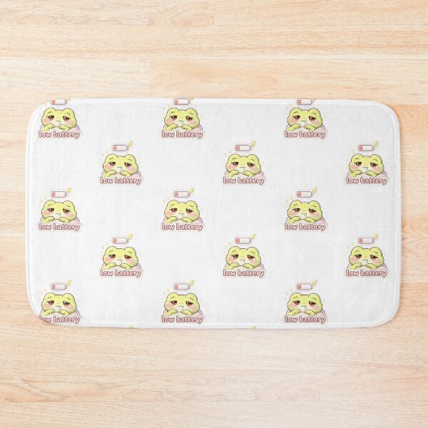 Item preview, Kawaii Frog “Low Battery” | Cute Frog Tired Sticker designed and sold by AidaAviles.
