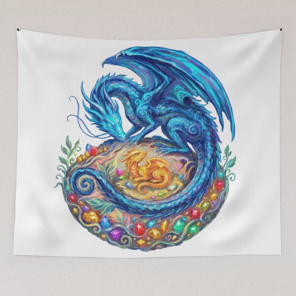 Item preview, Dragon raising its young designed and sold by PP&RAINBOW SHOP.