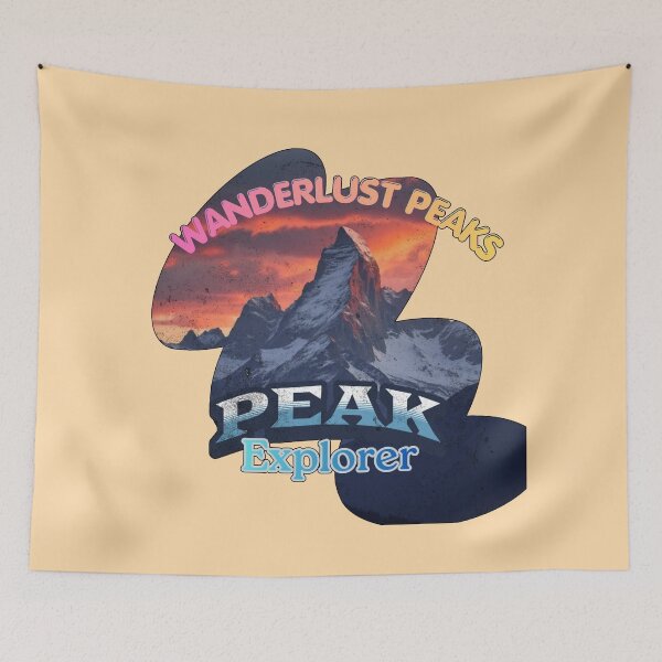 Item preview, Wanderlust Peaks - Segmented Swiss Alps Matterhorn Design designed and sold by PriyaMagic.