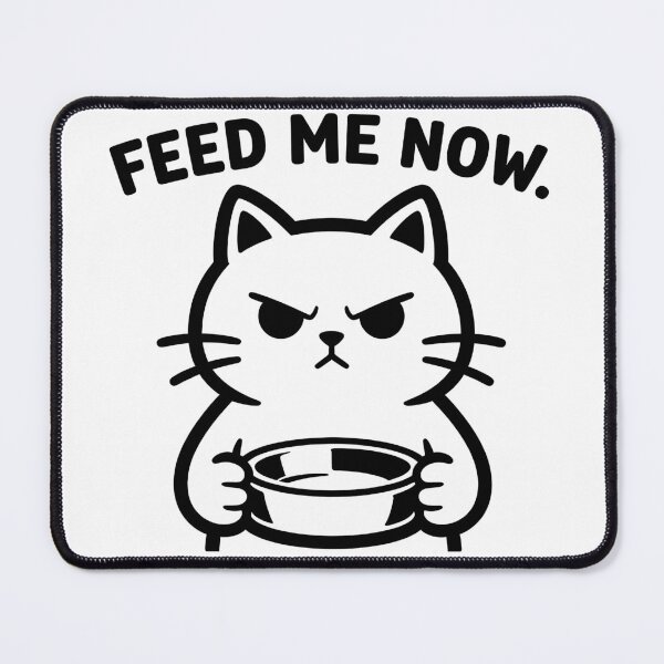 Item preview, Feed Me Now Demanding Cat Meme designed and sold by DetalleXL.