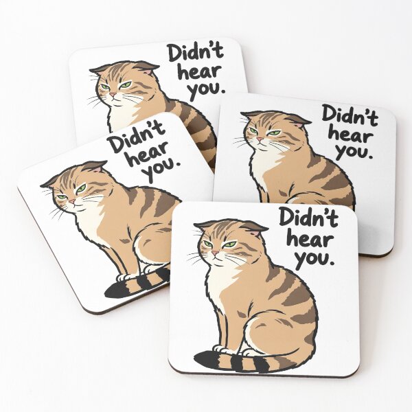 Item preview, Didn't Hear You Minimalist Cat Design designed and sold by DetalleXL.