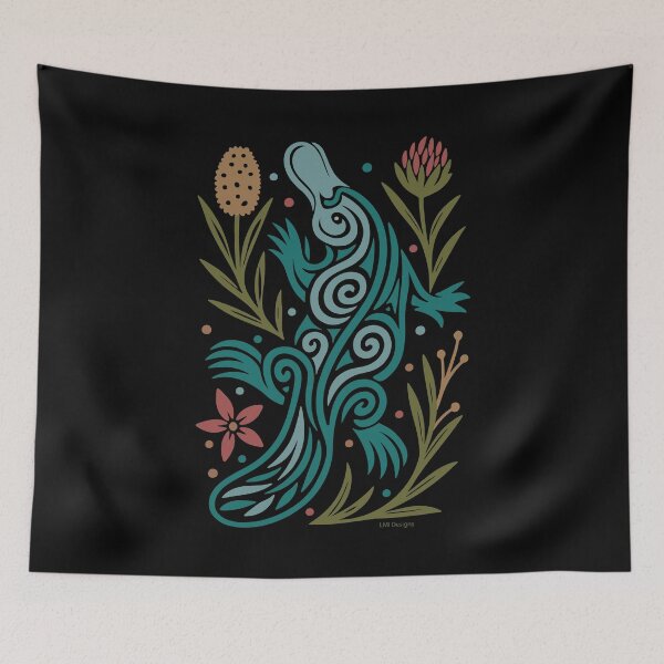 Item preview, Modern Platypus & Native Flora Art - Bold Australian Decor designed and sold by LMIdesigns.