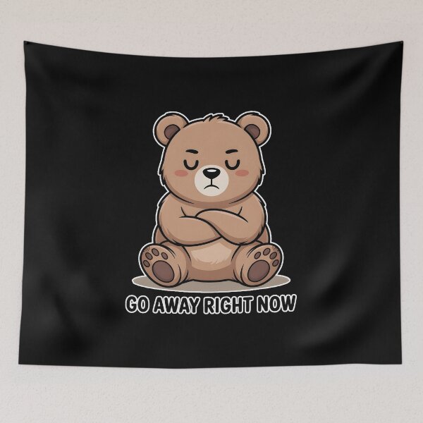 Item preview, Sleepy Bear Go Away Right Now Funny Cute Grumpy Bear Design designed and sold by ImaginedSpace7.
