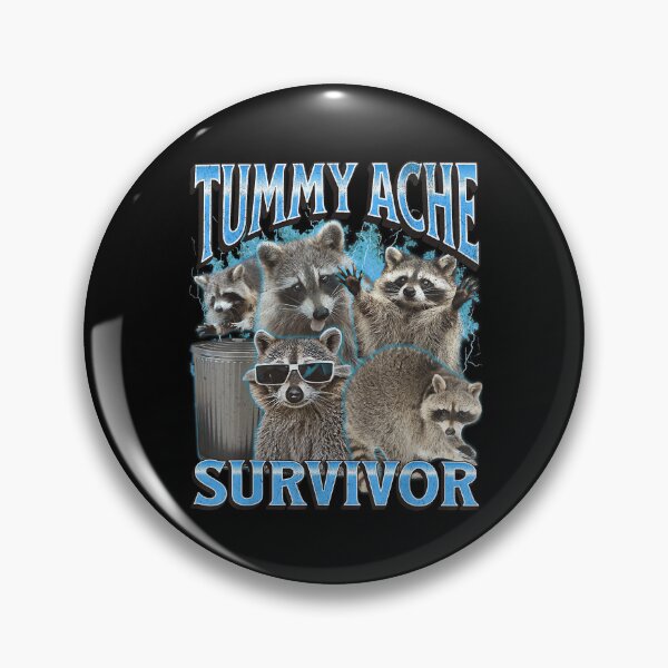 Item preview, Tummy Ache Funny Raccoon Meme Bootleg Graphic 90s designed and sold by PaulTSchafer.