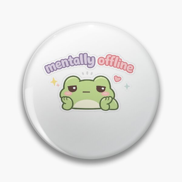 Artikelvorschau, Kawaii-Frosch „Mental offline“ | Niedlicher Frosch offline entworfen und verkauft von AidaAviles.