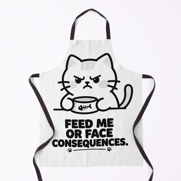 Item preview, Feed Me Or Face Consequences Cat Meme designed and sold by DetalleXL.