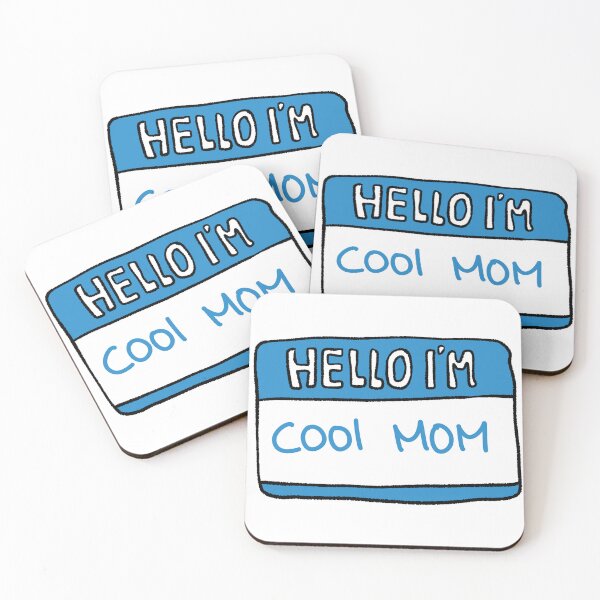 Item preview, Hello I'm Cool Mom Aesthetic Name Tag Hand Drawn Art designed and sold by RNASstuff.