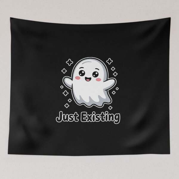 Item preview, Cute Ghost Just Existing Kawaii Aesthetic Soft Ghost Design designed and sold by ImaginedSpace7.