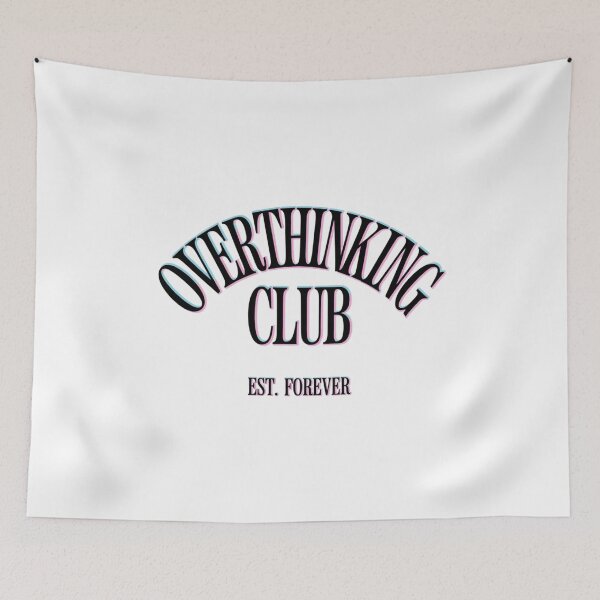 Item preview, Overthinking Club Shirt, Introvert Humor Tee, Mental Health Aesthetic brafdesign designed and sold by Brafdesign.