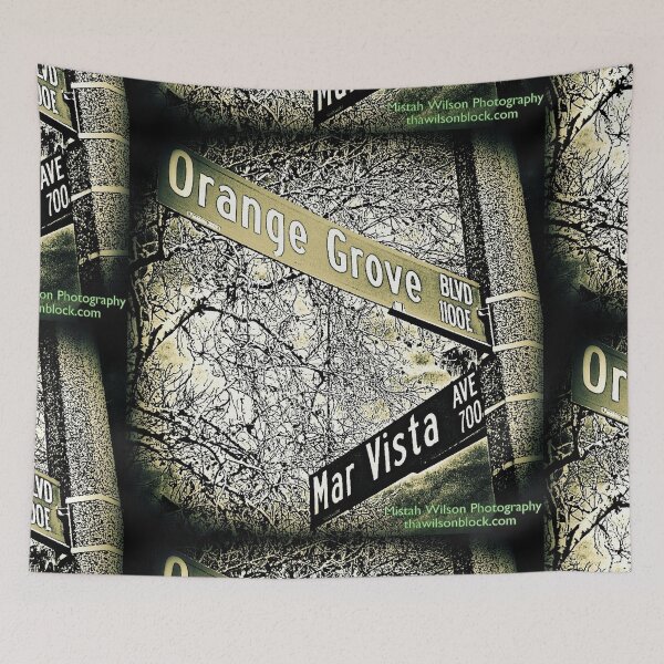 Item preview, Orange Grove Boulevard & Mar Vista Avenue, Pasadena, CA by Mistah Wilson designed and sold by The Street Sign Store.