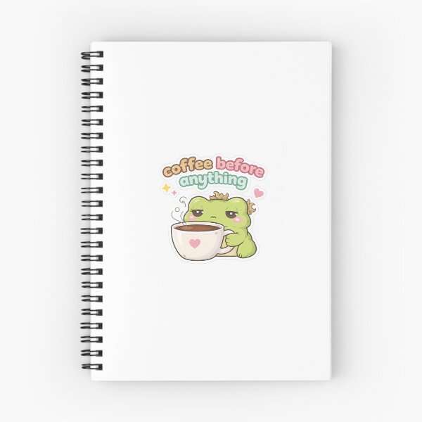 Item preview, Kawaii Frog “Coffee Before Anything” | Cute Frog Coffee Sticker designed and sold by AidaAviles.