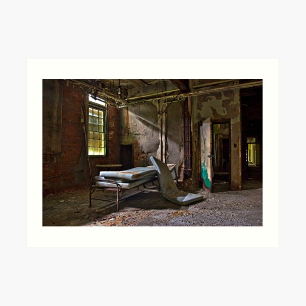 Old Hospital Bed Art Print