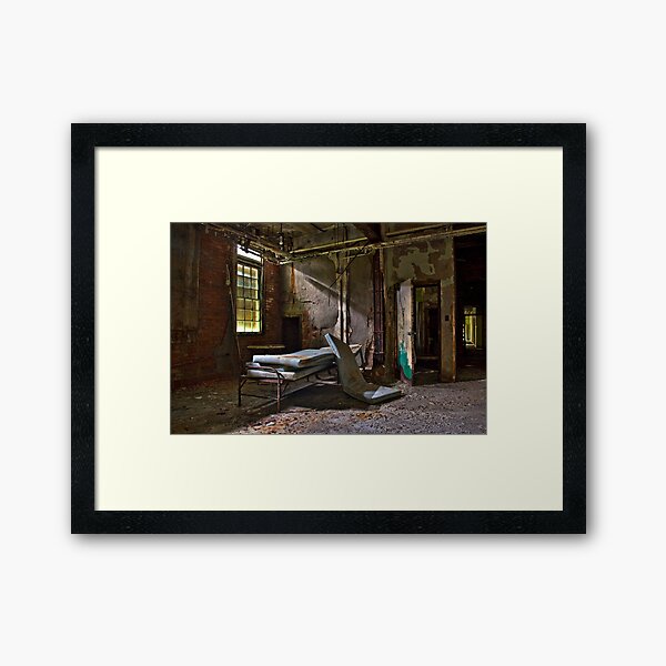 Old Hospital Bed Framed Art Print