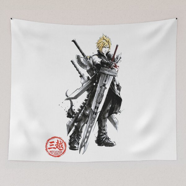 Item preview, Cloud Strife Sumi-e designed and sold by Mitsugoshi.