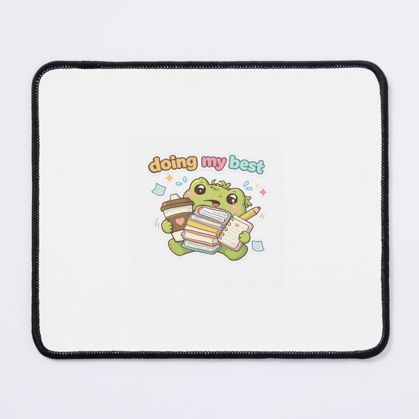 Item preview, Kawaii Frog “Doing My Best” | Cute Frog Stressed Sticker designed and sold by AidaAviles.